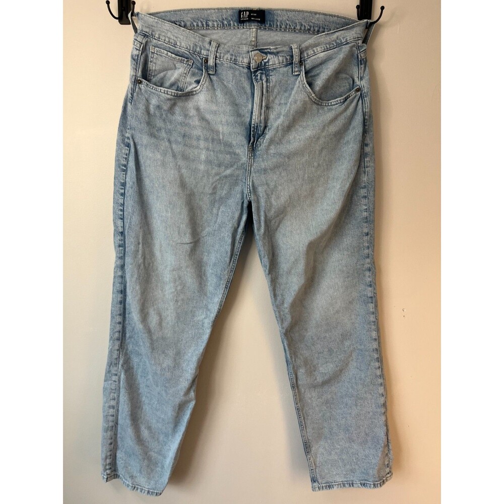 GAP 90s Loose Jeans Women’s Size 18/34R High Rise Relaxed Straight Leg Light/Med